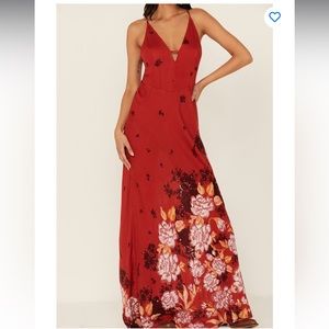 NWOT FREE PEOPLE Get to you Floral Maxi Dress